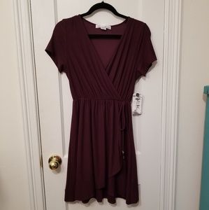 V Neck, Faux Wrap dress